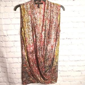 BCBGMaxAzria BCBG Max Azria Surplice Sleeveless Flowy Blouse Size Small S